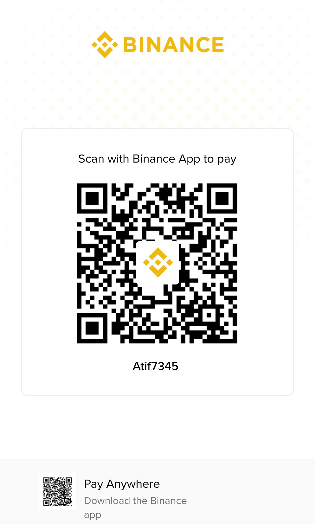 Binance Pay QR Code